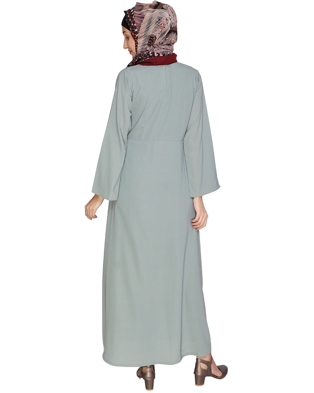 Tassels Detail Abaya Sage Green S