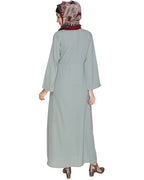 Tassels Detail Abaya Sage Green S