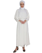 Intricate Handwork Light Green Kaftan Off White