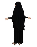Black Skirt with Khimar set Black