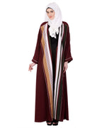 Chocolate Bell Sleeved Coat Style Abaya Chocolate Brown