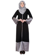 Tissue Casual Abaya Black