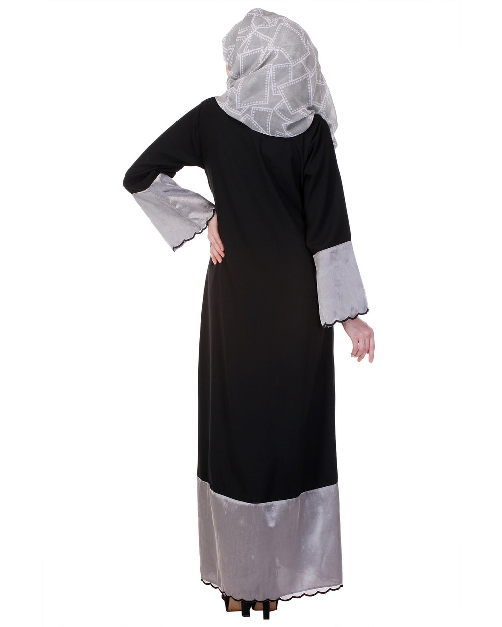 Tissue Casual Abaya Black