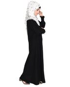 Voguish Front Open Abaya Black