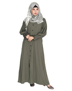 Voguish Front Open Abaya Dead Mint