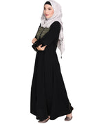 Wavetucks Yoke Abaya Black