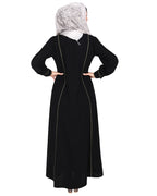Wavetucks Yoke Abaya Black