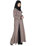 Wavetucks Yoke Abaya Grey
