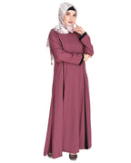 Wavetucks Yoke Abaya Onion Pink