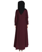 Wavetucks Yoke Abaya Purple