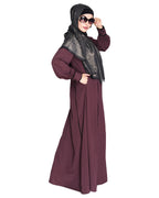 Wavetucks Yoke Abaya Purple & Black