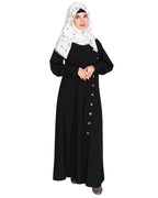 Flowy and Elegant Pintuck Abaya Black