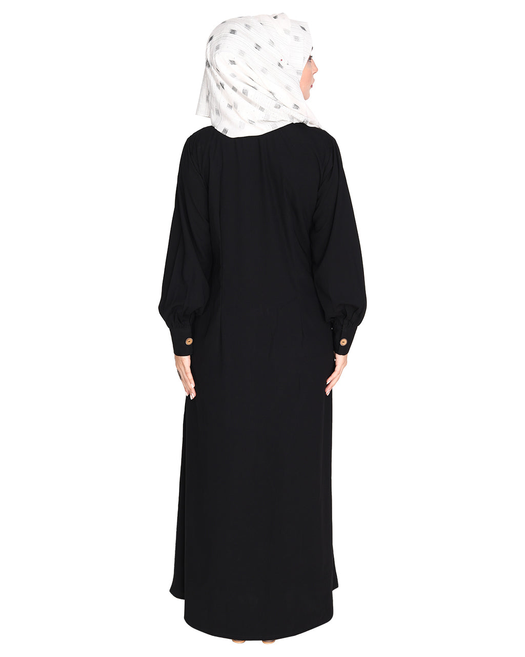 Flowy and Elegant Pintuck Abaya Black