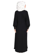 Flowy and Elegant Pintuck Abaya Black