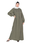 Flowy and Elegant Pintuck Abaya Dead Mint