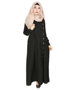 Flowy and Elegant Pintuck Abaya Olive
