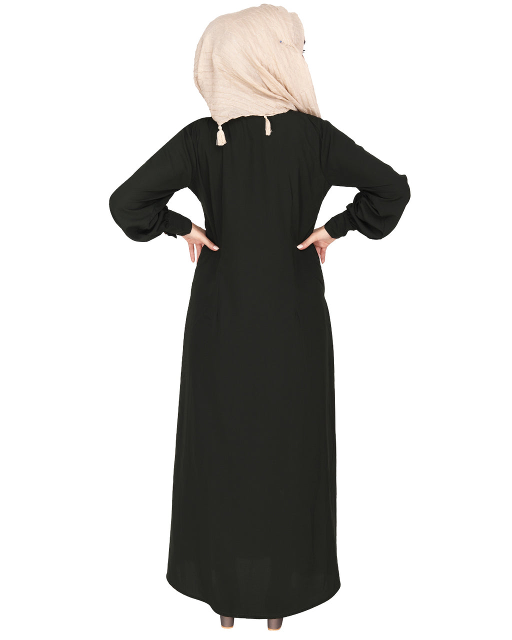 Flowy and Elegant Pintuck Abaya Olive