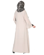 Black and Grey Abaya with Gold Detailing Black