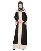Black and Grey Abaya with Gold Detailing Black