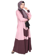 Symmetrical Design Abaya Pink