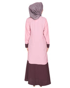 Symmetrical Design Abaya Pink
