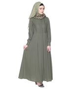 Subtle Lace Dress Abaya Mint