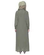 Subtle Lace Dress Abaya Mint