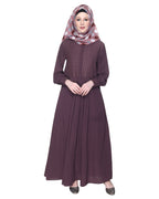 Subtle Lace Dress Abaya Purple