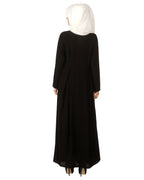 Hand Crafted Checkered Abaya Black
