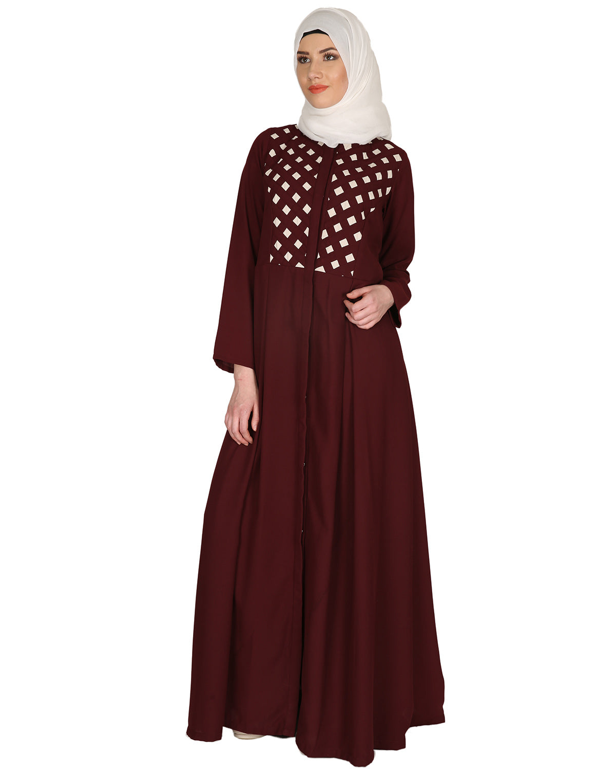Hand Crafted Checkered Abaya