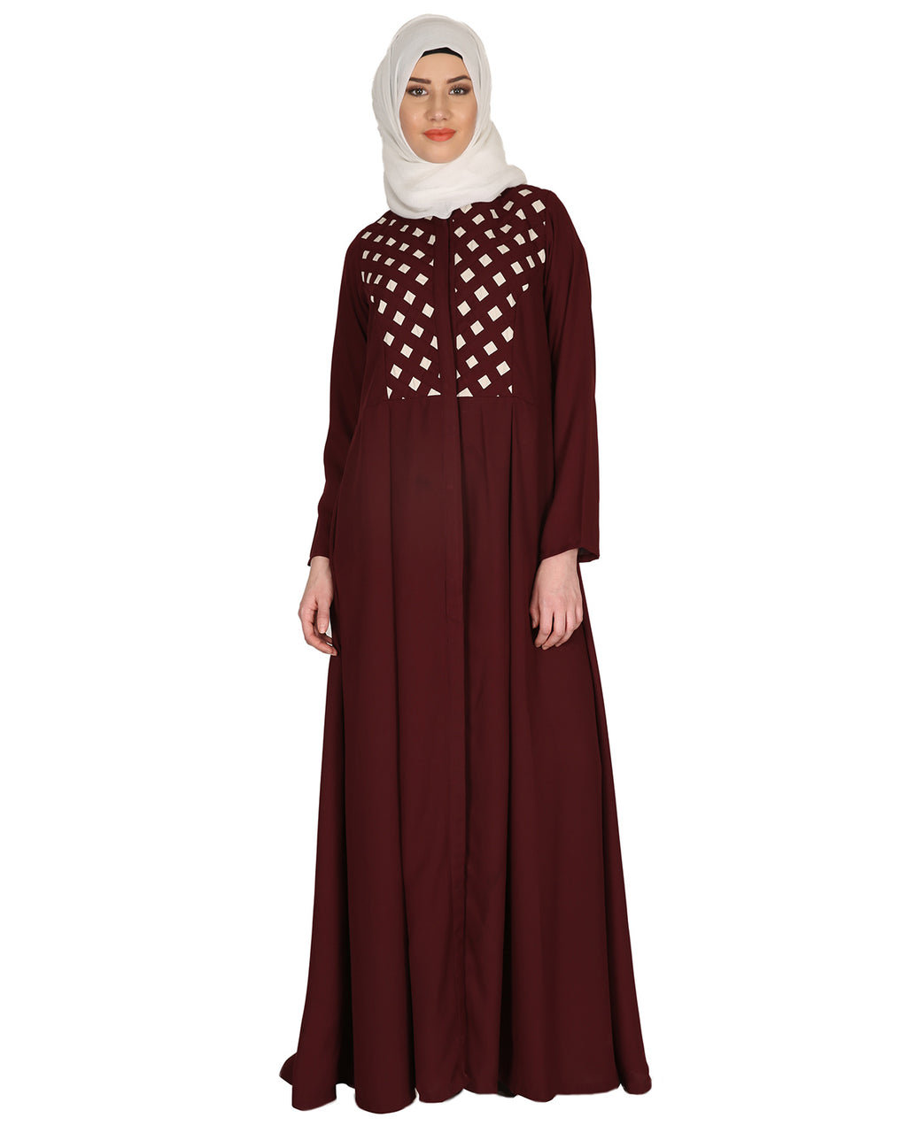 Hand Crafted Checkered Abaya