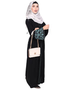 Abaya With Thread Embroidery Black