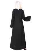 Luxurious Designer Khimar and Skirt Jilbab Set Black