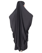 Gleaming Khimar and Skirt Jilbab Set Grey
