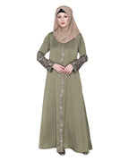 Opulent Hand Embroidered Luxury Abaya Dead Mint