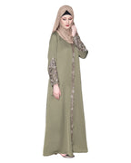 Opulent Hand Embroidered Luxury Abaya Dead Mint