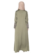 Opulent Hand Embroidered Luxury Abaya Dead Mint