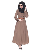 Oak Brown Coat Style Abaya Oak Brown