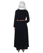 Black Coat Style Abaya Black
