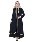 Regal Abaya With Gold Embroidery