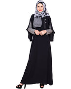 Tulip Sleeved Side Open Abaya Green