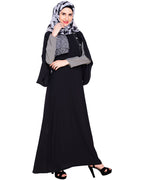 Tulip Sleeved Side Open Abaya Navy