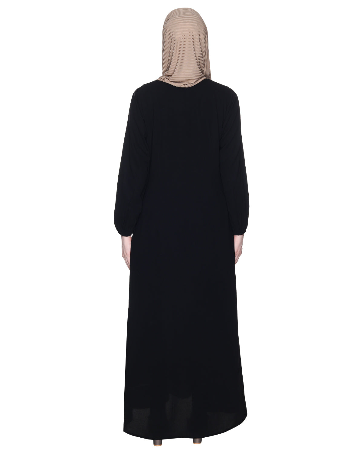 Angrakha Style Black Abaya Black
