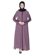 Glittering Loops Abaya Purple