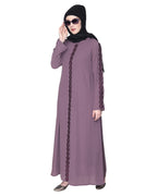 Glittering Loops Abaya Purple