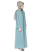 Glittering Loops Abaya Sage Green