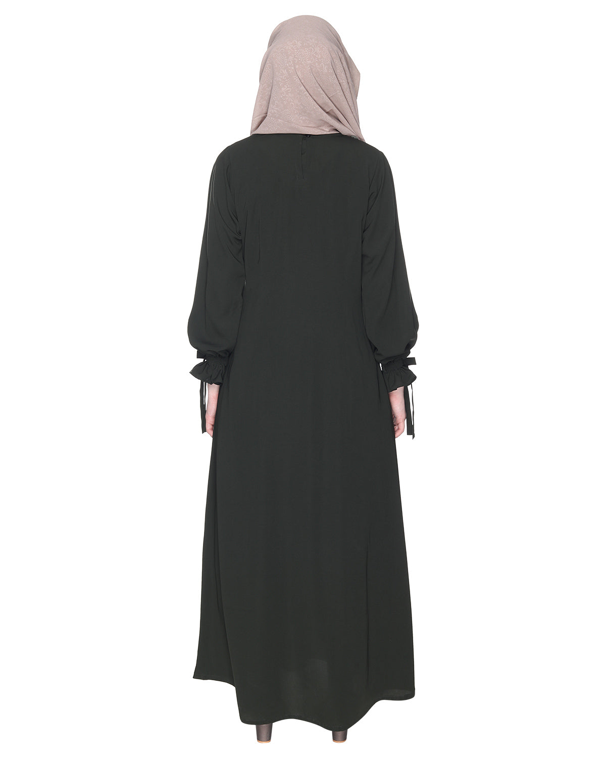 Sleek Looking Slit Style Abaya Olive Dead Mint