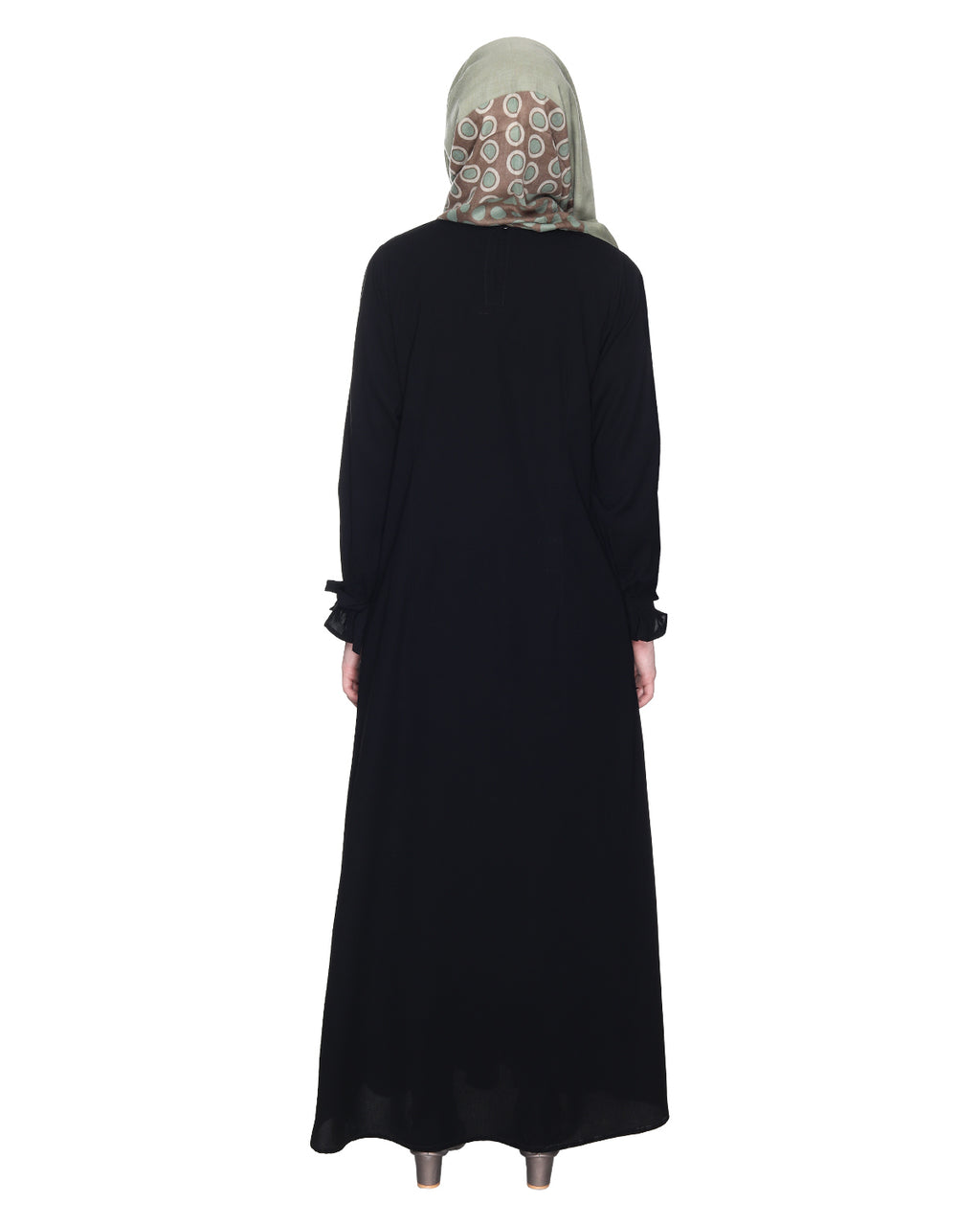 Sleek Looking Slit Style Abaya Sage Green