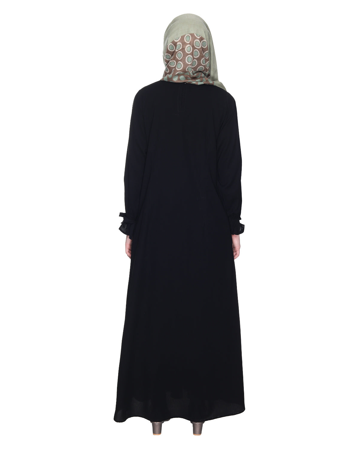 Sleek Looking Slit Style Abaya Sage Green