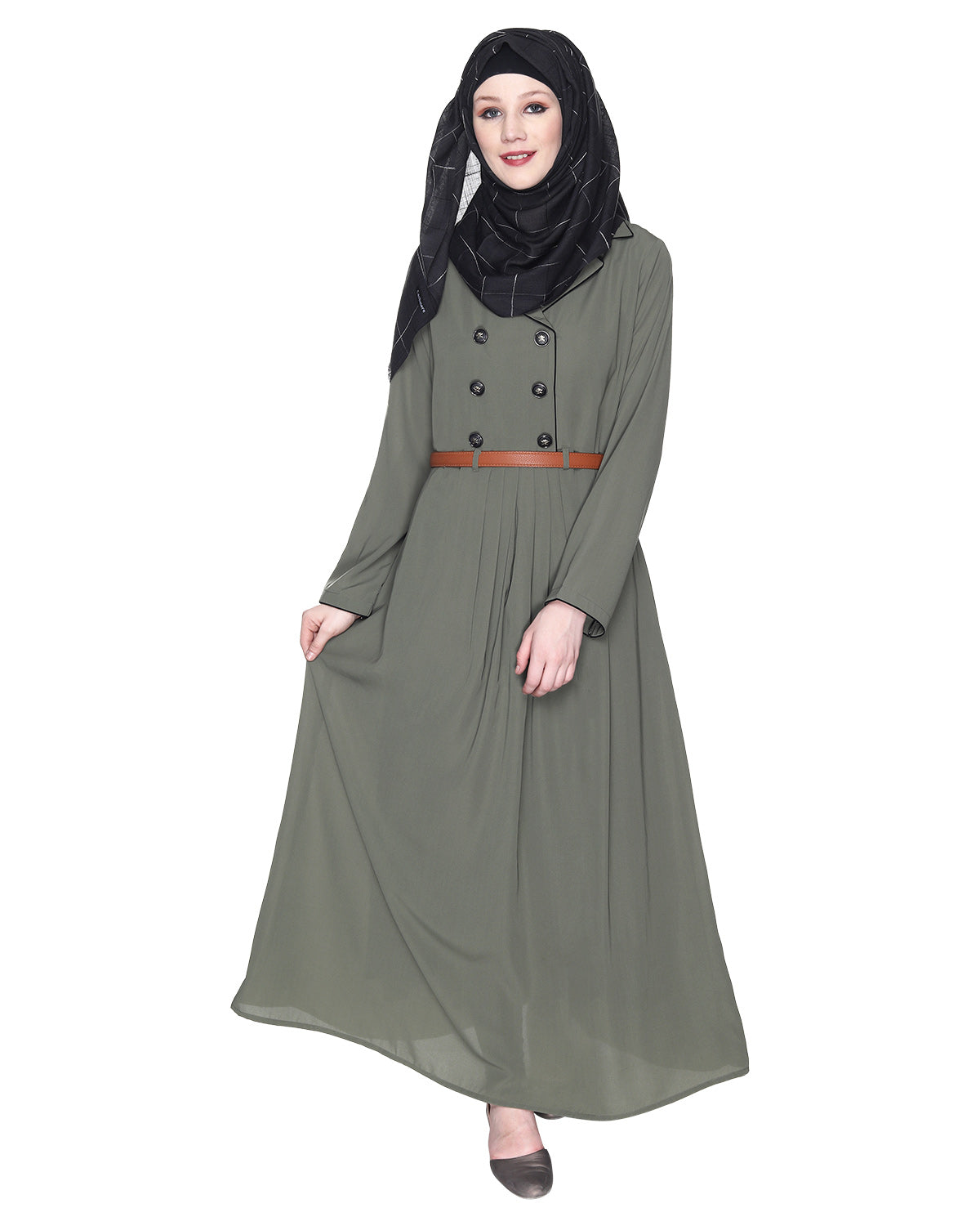 Dead Mint Coat Style Abaya Dead Mint
